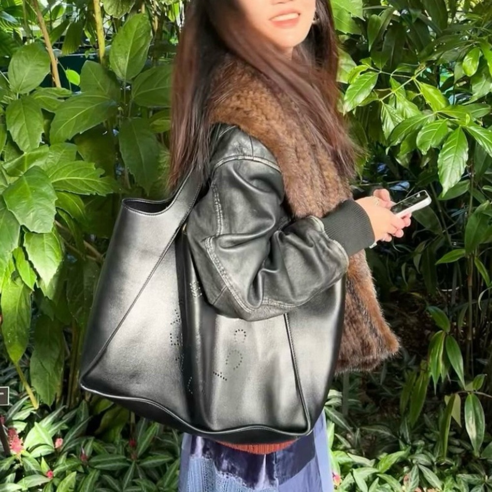 Authentic Stella Mccartney Logo leather large tote - Picture 5 of 11
